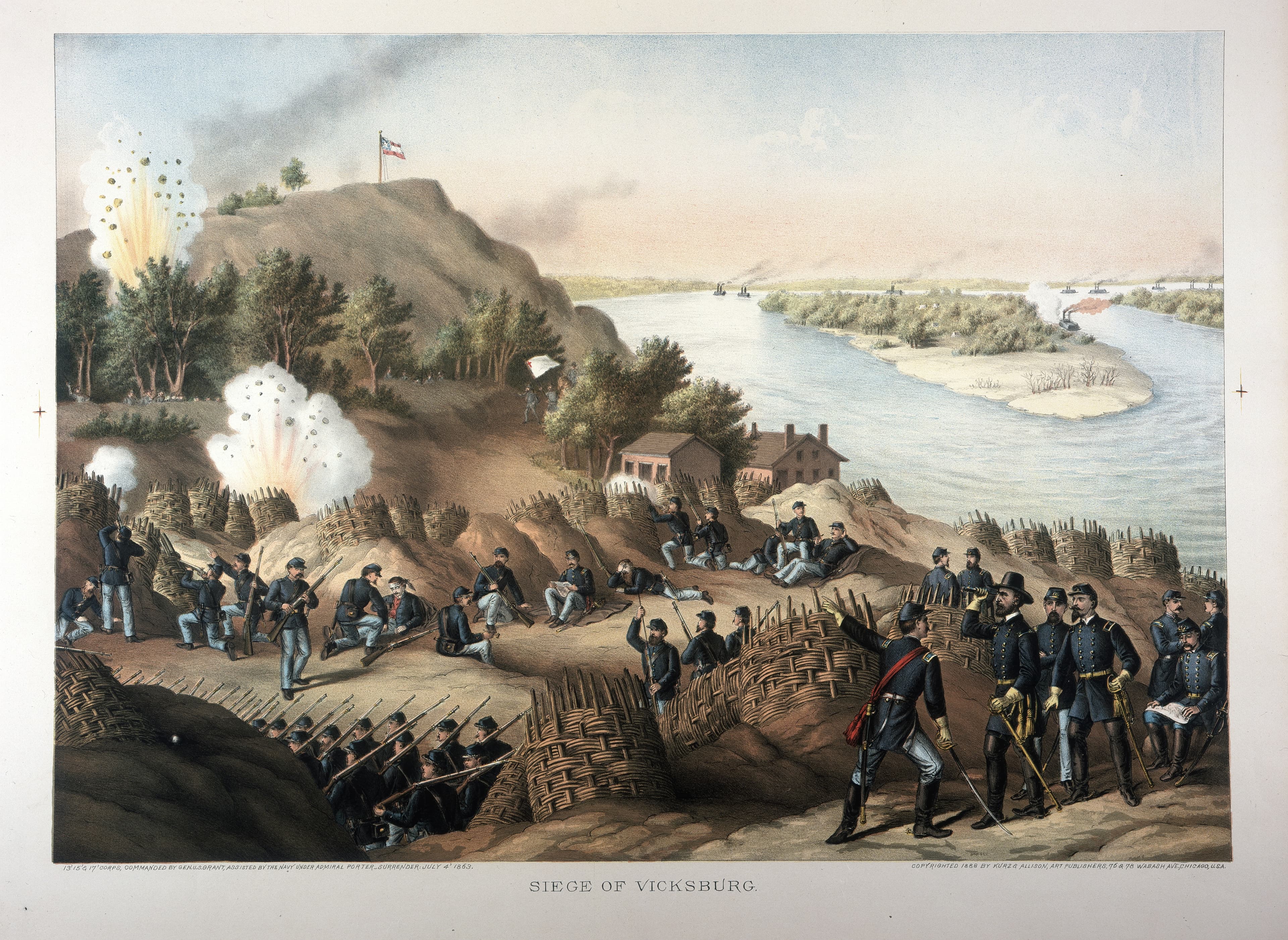 Historical scene related to Siege and Fall of Vicksburg